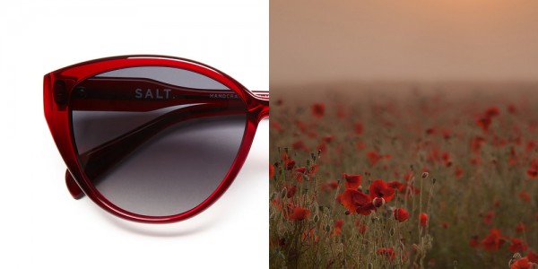 SALT Lunettes de soleil rouges acétate The House Of Eyewear Optician Paris